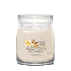 Yankee Candle Illatgyertya Signature üvegben közepes Vanília Creme Brulee 368g