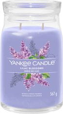 Yankee Candle Illatgyertya Signature üvegben nagyméretű Lilac Blossoms 567g