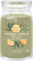 Yankee Candle Illatgyertya Signature üvegben nagy Sage & Citrus 567g