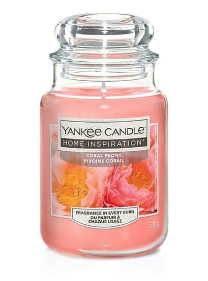 Yankee Candle Classic Illatgyertya üvegben nagy Coral Peony 538 g