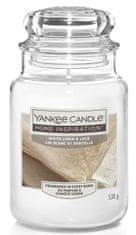 Yankee Candle Classic Illatgyertya üvegben nagy fehér vászon és csipke 538 g