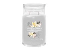 Yankee Candle Illatgyertya Signature üvegben nagy füstölt vanília és kasmír 567 g