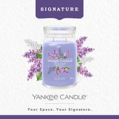 Yankee Candle Illatgyertya Signature üvegben nagyméretű Lilac Blossoms 567g