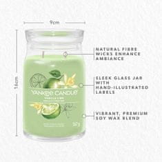 Yankee Candle Illatgyertya Signature üvegben nagy Vanília Lime 567g