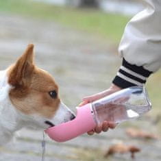 Mersjo Turisztikai palack kutyának 350 ml rózsaszín