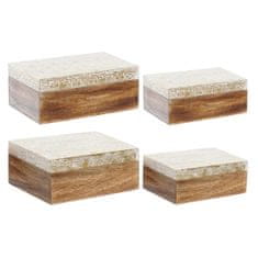 NEW DKD Home Decor Alumínium mangrove ékszerdoboz (15 x 10 x 6 cm) (2 db)