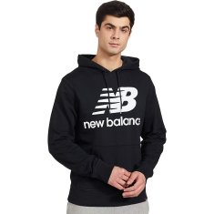 NEW Férfi pulóver kapucnis ESSE ST LOGO POHO New Balance MT03558 fekete