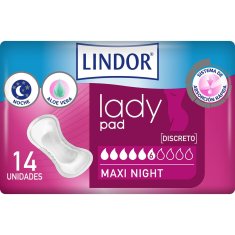 NEW Inkontinencia betétek Lindor Lady Pad Maxi Night 14 db