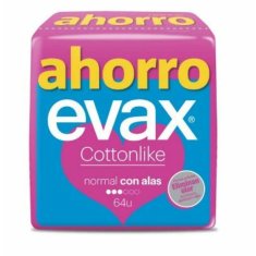 NEW Normál egészségügyi betét szárnyas Evax Cottonlike 64 db