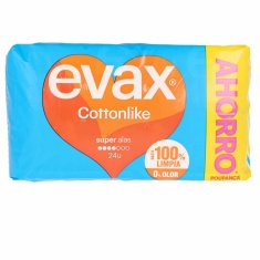 NEW Evax Cottonlike Super egészségügyi betétek szárnyakkal (24 uds)