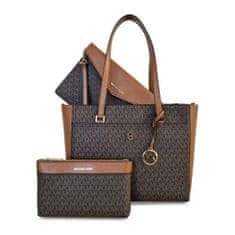 NEW Michael Kors 35T1G5MT7B-BROWN 3 darabos pénztárca barna (40 x 27 x 14 cm)