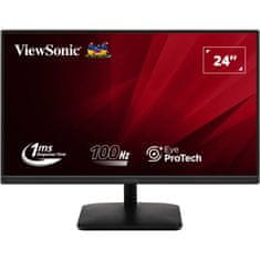 Viewsonic VA2408-MHDB Monitor 24inch 1920x1080 IPS 100Hz 1ms Fekete