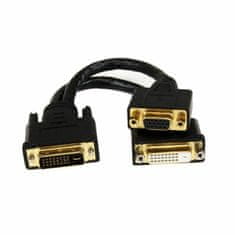 NEW DVI-I kábel DVI-D-hez és VGA-hoz Startech DVI92030202L Fekete 0,2 m