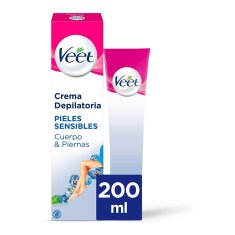 NEW Veet szőrtelenítő testápoló krém érzékeny bőrre (200 ml)