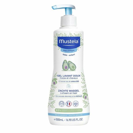 NEW Mustela Niño gyermek atópiás bőr gél és sampon 500 ml