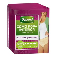 NEW Depend Plus inkontinencia betét S/M (10 uds)