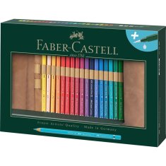 NEW Akvarell ceruzák Faber-Castell Pisana 30 db Roll up tollak