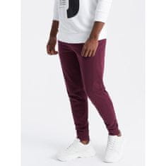 OMBRE Férfi pamut jogger BASIC jogger bordó MDN126892 S