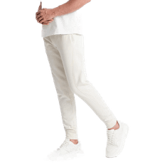 OMBRE Férfi pamut jogger BASIC jogger krémszínű férfi jogger MDN126894 XL