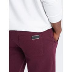 OMBRE Férfi pamut jogger BASIC jogger bordó MDN126892 S