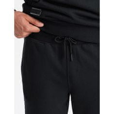 OMBRE Férfi pamut jogger BASIC fekete MDN126896 S