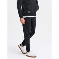 OMBRE Férfi pamut jogger BASIC fekete MDN126896 S