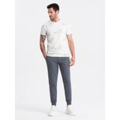 OMBRE Férfi pamut jogger BASIC jogger grafit MDN126897 XXL