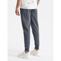 OMBRE Férfi pamut jogger BASIC jogger grafit MDN126897 XXL