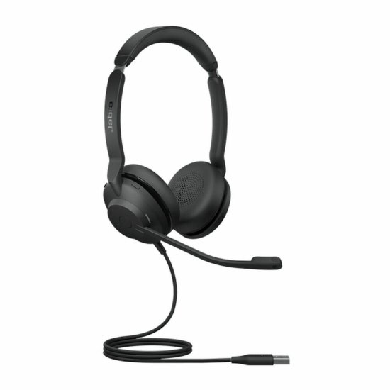 NEW Jabra mikrofonos fejhallgató 23089-989-979 Fekete