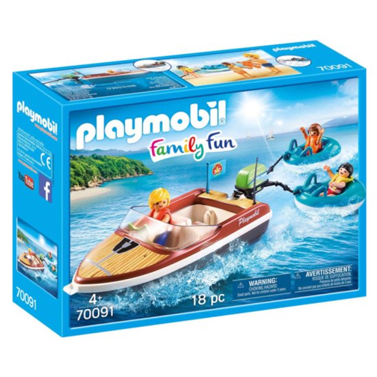 NEW Playset Family Fun csónak úszókkal Playmobil 70091 (18 db)