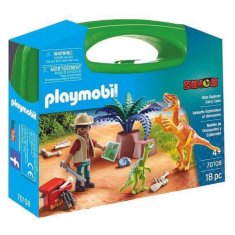 NEW Playset Dino Explorer hordtáska Playmobil 70108 (18 db)