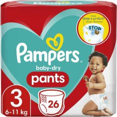 NEW Pampers Baby-Dry 3 eldobható pelenkák (26 uds)