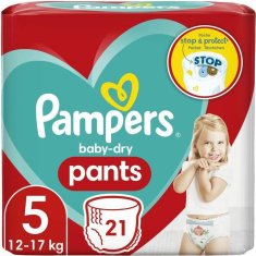 NEW Pampers Baby-Dry 5 eldobható pelenkák (21 uds)