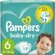 NEW Pampers Baby-Dry eldobható pelenkák 6 6 év (19 uds)