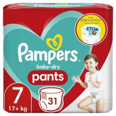 NEW Pampers Baby-Dry 7 eldobható pelenkák (31 uds)