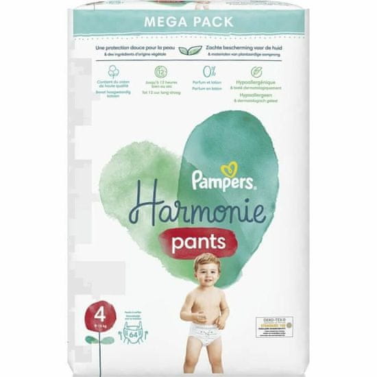 NEW Pampers Harmonie 4 eldobható pelenkák (64 uds)