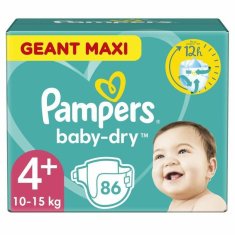 NEW Pampers Baby-Dry eldobható pelenkák 4+ 4 (86 uds)