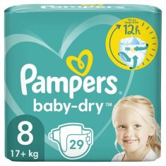 NEW Pampers Baby-Dry 8 eldobható pelenkák (29 uds)