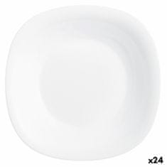 NEW Mélytányér Luminarc Carine fehér üveg (Ø 23,5 cm) (24 db)