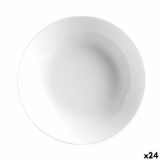 NEW Deep Luminarc Diwali tányér 20 cm fehér üveg (24 db)