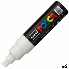 NEW POSCA marker PC-8K fehér (6 db)