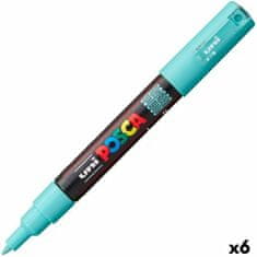 NEW POSCA PC-1M Zöld/Moder marker (6 db)