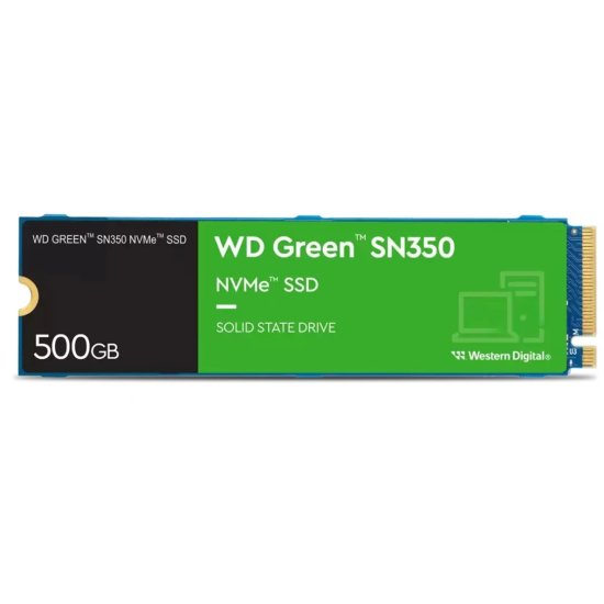 Western Digital WDS500G2G0C Green SN350 500GB PCIe NVMe M.2 2280 SSD meghajtó