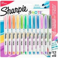 NEW Sharpie S-Note színes 12 darabos filctoll készlet 1-3 mm (12 db)