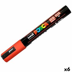 NEW POSCA marker PC-5M piros (6 db)