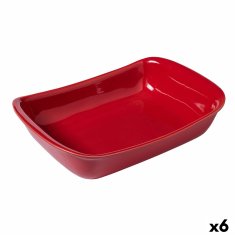 NEW Pyrex Supreme téglalap alakú piros 30,2 x 20 x 7,4 cm kerámia (6 db)