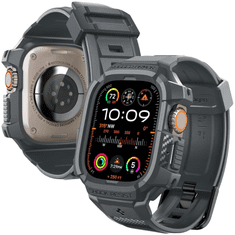 Spigen SPIGEN RUGGED ARMOR PRO TOK APPLE WATCH ULTRA 1/2-HEZ (49 MM) - SÖTÉTSZÜRKE