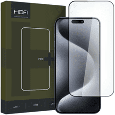 Hofi EDZETT ÜVEG HOFI GLASS PRO+ IPHONE 15 PRO FEKETE