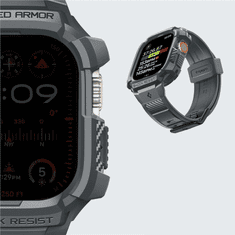 Spigen SPIGEN RUGGED ARMOR PRO TOK APPLE WATCH ULTRA 1/2-HEZ (49 MM) - SÖTÉTSZÜRKE