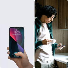 Spigen EDZETT ÜVEG SPIGEN GLAS.TR "EZ FIT" 2 CSOMAGOS IPHONE 13 PRO